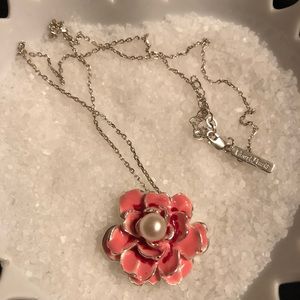 VP New Retired Hand Painted Rose Necklace